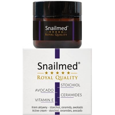Snailmed Krem naprawczy twarz, szyja, podbródek. 60ml - Zmarszczki, Rozstępy, Niedoskonałości Snailmed Krem naprawczy twarz, szyja, podbródek. 60ml - Zmarszczki, Rozstępy, Niedoskonałości