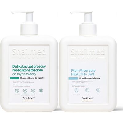Snailmed Zestaw dermokosmetyczny do mycia twarzy przeciw niedoskonałościom dla cery skłonnej do trądziku Snailmed Zestaw dermokosmetyczny do mycia twarzy przeciw niedoskonałościom dla cery skłonnej do trądziku