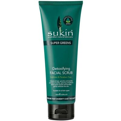Sukin, Super Greens, detoksykujący scrub do twarzy, 125 ml Sukin, Super Greens, detoksykujący scrub do twarzy, 125 ml