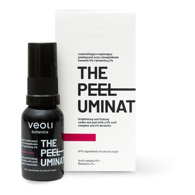 THE PEELUMINATOR Rozświetlająco-napinający peeling pod oczy z kompleksem kwasów 6% i keratoliną 2% THE PEELUMINATOR Rozświetlająco-napinający peeling pod oczy z kompleksem kwasów 6% i keratoliną 2%