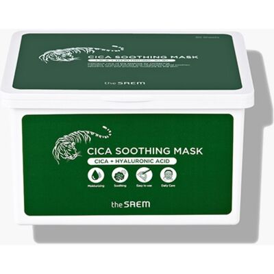 THE SAEM Cica Soothing Mask Intensywnie nawilżająca maska w płachcie - 30 sztuk THE SAEM Cica Soothing Mask Intensywnie nawilżająca maska w płachcie - 30 sztuk
