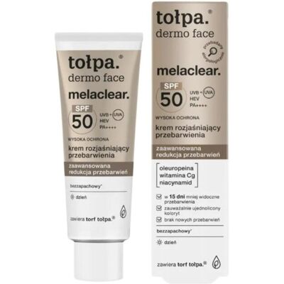 Tołpa, krem do twarzy rozjaśniający przebarwienia SPF50 bezzapachowy, 40 ml Tołpa, krem do twarzy rozjaśniający przebarwienia SPF50 bezzapachowy, 40 ml