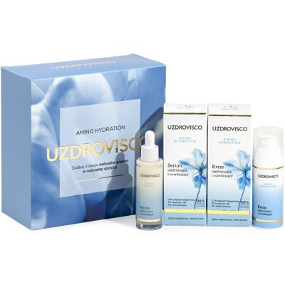 Uzdrovisco AMINO HYDRATION, Krem ujędrniająco- nawilżający + Serum ujędrniająco- nawilżające Uzdrovisco AMINO HYDRATION, Krem ujędrniająco- nawilżający + Serum ujędrniająco- nawilżające