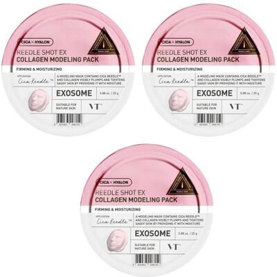 VT Cosmetics Reedle Shot EX Collagen Modeling Pack, 3 x 25 g - Modelująca maska algowa z kolagenem, zestaw 3 sztuk VT Cosmetics Reedle Shot EX Collagen Modeling Pack, 3 x 25 g - Modelująca maska algowa z kolagenem, zestaw 3 sztuk