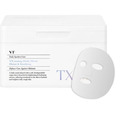 VT COSMETICS TX-TONING DAILY MASK Rozjaśniające maski do twarzy z kwasem traneksamowym 30 szt. VT COSMETICS TX-TONING DAILY MASK Rozjaśniające maski do twarzy z kwasem traneksamowym 30 szt.