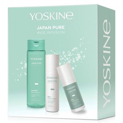 Yoskine Japan Pure Rice Infusion Zestaw Ryżowe Serum Do Twarzy 30ml + Ryżowy Krem Do Twarzy 50ml + Bogata Ryżowa Esencja Do Twarzy 200ml Yoskine Japan Pure Rice Infusion Zestaw Ryżowe Serum Do Twarzy 30ml + Ryżowy Krem Do Twarzy 50ml + Bogata Ryżowa Esencja Do Twarzy 200ml
