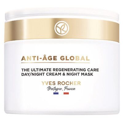Yves Rocher, Przeciwzmarszczkowy krem regenerujący na dzień i na noc & maska na noc, 75ml Yves Rocher, Przeciwzmarszczkowy krem regenerujący na dzień i na noc & maska na noc, 75ml