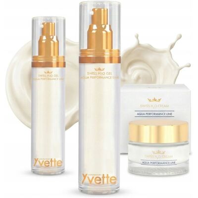 YVETTE zestaw SWISS H2O Gel + Lotion + Cream demakijaż tonik krem YVETTE zestaw SWISS H2O Gel + Lotion + Cream demakijaż tonik krem
