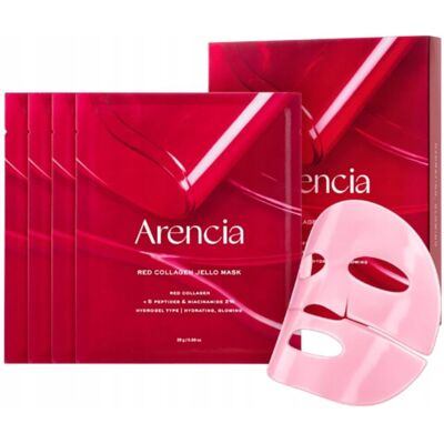 Żelowa maska do twarzy z kolagenem efekt liftingu Anti-Aging ARENCIA 4szt Żelowa maska do twarzy z kolagenem efekt liftingu Anti-Aging ARENCIA 4szt