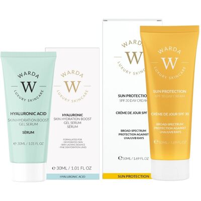 Żelowe serum kwas hialuronowy + krem SPF 30 Sun Protection Żelowe serum kwas hialuronowy + krem SPF 30 Sun Protection