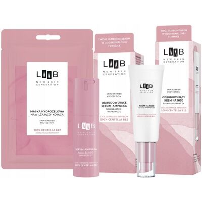 Zestaw AA LAAB 100% Centella B12 serumampułka + krem na noc + maska Zestaw AA LAAB 100% Centella B12 serumampułka + krem na noc + maska