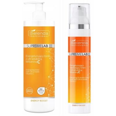 Zestaw Bielenda Energetyzujące duo z witaminą C, krem 100 ml+ tonik 500 ml Zestaw Bielenda Energetyzujące duo z witaminą C, krem 100 ml+ tonik 500 ml