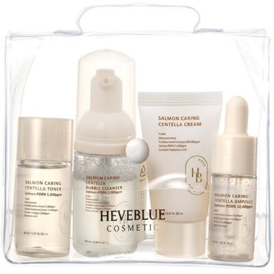 Zestaw kosmetyków Mini tonik 25ml+pianka 30ml+krem 20ml+serum 13ml Heveblue Zestaw kosmetyków Mini tonik 25ml+pianka 30ml+krem 20ml+serum 13ml Heveblue