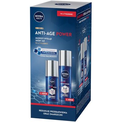 Zestaw NIVEA MEN Anti-Age Power Krem nawilżający SPF 30 50 ml i Serum przeciw przebarwieniom 30 ml Zestaw NIVEA MEN Anti-Age Power Krem nawilżający SPF 30 50 ml i Serum przeciw przebarwieniom 30 ml