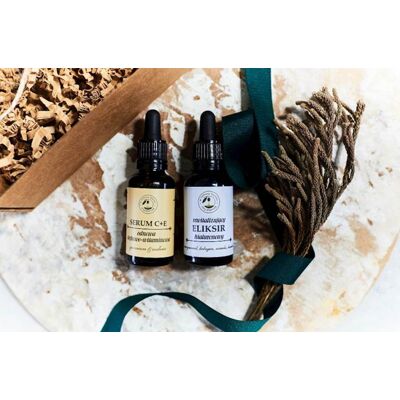 Zestaw para idealna: rewitalizujący eliksir hialuronowy do twarzy + olejkowo-witaminowe serum C+E do twarzy Zestaw para idealna: rewitalizujący eliksir hialuronowy do twarzy + olejkowo-witaminowe serum C+E do twarzy