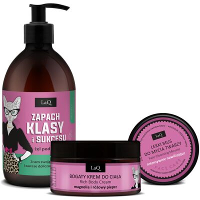 Zestaw Pielęgnacyjny MAGNOLIA: Żel, Krem i Mus do Twarzy 800 g Zestaw Pielęgnacyjny MAGNOLIA: Żel, Krem i Mus do Twarzy 800 g