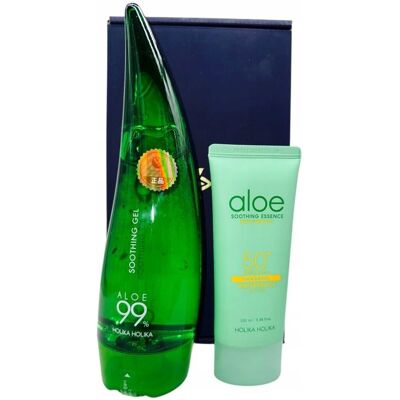 Zestaw Prezentowy Holika, Aloe 99% Soothing Gel, Aloe Soothing Essence Wate Zestaw Prezentowy Holika, Aloe 99% Soothing Gel, Aloe Soothing Essence Wate