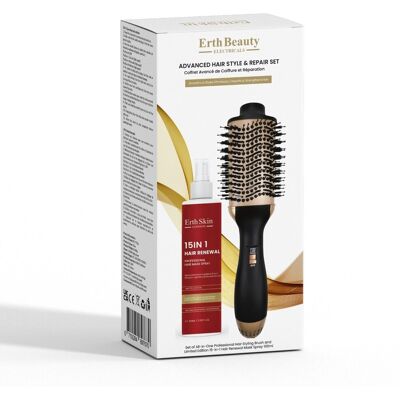 Zestaw Ultimate Hair Style & Repair (profesjonalna szczotka do włosów typu „wszystko w jednym” + lakier do włosów 15 w 1 – 100 ml) Zestaw Ultimate Hair Style & Repair (profesjonalna szczotka do włosów typu „wszystko w jednym” + lakier do włosów 15 w 1 – 100 ml)
