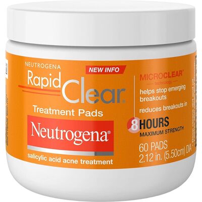 Chusteczki Do Twarzy, Neutrogena, Rapid Clear, Przeciw Trądzikowi, Nasączone Kwasem Salicylowym, 60 Szt. Chusteczki Do Twarzy, Neutrogena, Rapid Clear, Przeciw Trądzikowi, Nasączone Kwasem Salicylowym, 60 Szt.