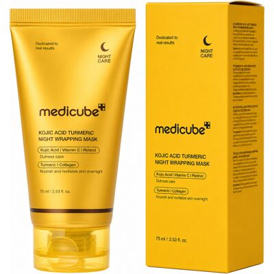 Medicube - Kojic Acid Turmeric Night Wrapping Mask, 75 Ml - Wygładzająca Z Kwasem Kojowym Medicube - Kojic Acid Turmeric Night Wrapping Mask, 75 Ml - Wygładzająca Z Kwasem Kojowym