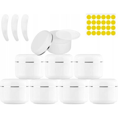 Inny producent Pojemniki 8 Sztuk 50 Ml Plastikowe Puszki Na Krem Kosmetyki Próbki Zestaw Inny producent Pojemniki 8 Sztuk 50 Ml Plastikowe Puszki Na Krem Kosmetyki Próbki Zestaw