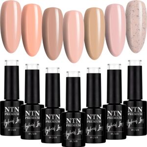 7x Lakier Hybrydowy NTN 5g Beżowe Brązowe Mix Wiosenny ZESTAW 7w1 7x Lakier Hybrydowy NTN 5g Beżowe Brązowe Mix Wiosenny ZESTAW 7w1