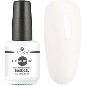 Baza hybrydowa Atica Baza Kolorowa Mleczna 15ml Baza hybrydowa Atica Baza Kolorowa Mleczna 15ml