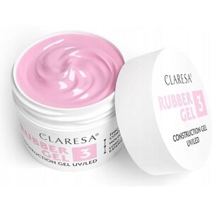 Claresa, Rubber Gel 3, Budujący żel do przedłużania paznokci średni chłodny róż, 90g Claresa, Rubber Gel 3, Budujący żel do przedłużania paznokci średni chłodny róż, 90g