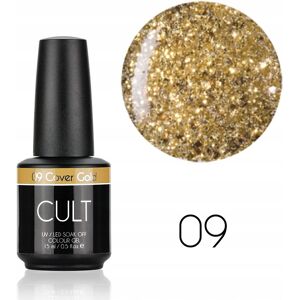 CULT Colour Gel / Lakier Hybrydowy 15 ml UV/LED Golden Cover 09 CULT Colour Gel / Lakier Hybrydowy 15 ml UV/LED Golden Cover 09