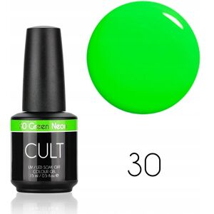 CULT Colour Gel / Lakier Hybrydowy 15 ml UV/LED Green Neon 30 CULT Colour Gel / Lakier Hybrydowy 15 ml UV/LED Green Neon 30