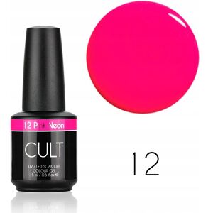CULT Colour Gel / Lakier Hybrydowy 15 ml UV/LED Pink Neon 12 CULT Colour Gel / Lakier Hybrydowy 15 ml UV/LED Pink Neon 12