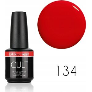 CULT Colour Gel / Lakier Hybrydowy 15 ml UV/LED Red Heart 134 CULT Colour Gel / Lakier Hybrydowy 15 ml UV/LED Red Heart 134