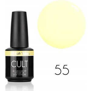 CULT Colour Gel / Lakier Hybrydowy 15 ml UV/LED Soft Yellow 55 CULT Colour Gel / Lakier Hybrydowy 15 ml UV/LED Soft Yellow 55