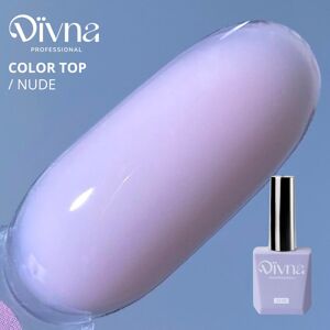 DIVNA Top Nude No Wipe 13 ml, top kolorowy do paznokci manicure DIVNA Top Nude No Wipe 13 ml, top kolorowy do paznokci manicure