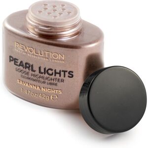 Makeup Revolution, Pearl Lights Loose Highlighter, puder sypki rozświetlający Savana Nights, 25 g Makeup Revolution, Pearl Lights Loose Highlighter, puder sypki rozświetlający Savana Nights, 25 g