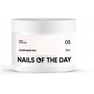 NAILSOFTHEDAY Cover base Milk 05 - mleczna baza z różowym brokatem, 30 ml NAILSOFTHEDAY Cover base Milk 05 - mleczna baza z różowym brokatem, 30 ml