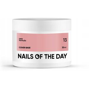 NAILSOFTHEDAY Cover base NEW 13 kryjąca nudowo-różowa baza hybrydowa, 30 ml NAILSOFTHEDAY Cover base NEW 13 kryjąca nudowo-różowa baza hybrydowa, 30 ml