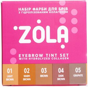 Pro-Ject Lashes, Zestaw Farby Do Brwi Zola 5 Kolorów + Utleniacz Pro-Ject Lashes, Zestaw Farby Do Brwi Zola 5 Kolorów + Utleniacz