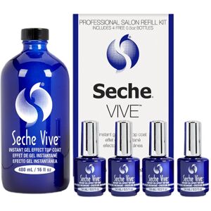 Seche Vive zestaw szybkoschnący lakier nawierzchniowy 480ml + 4x14ml Seche Vive zestaw szybkoschnący lakier nawierzchniowy 480ml + 4x14ml