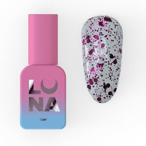 Top hybrydowy LUNA Pink z różowymi drobinkami, 13 ml Top hybrydowy LUNA Pink z różowymi drobinkami, 13 ml