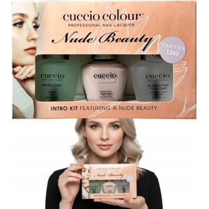 Zestaw do manicure Top baza lakier do paznokci nude 1243 CUCCIO Zestaw do manicure Top baza lakier do paznokci nude 1243 CUCCIO