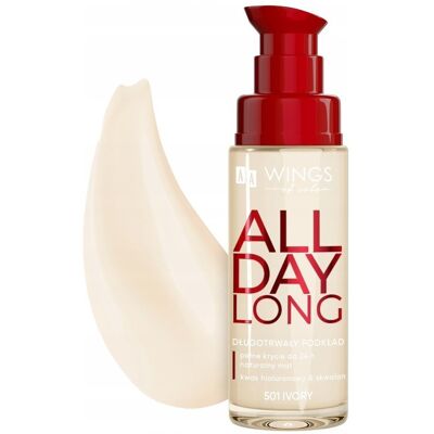 Aa Wings Of Color All Day Long Długotrwały Podkład 501 Ivory 30 Ml Aa Wings Of Color All Day Long Długotrwały Podkład 501 Ivory 30 Ml