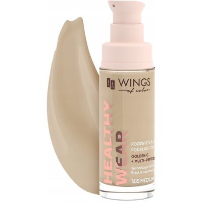 Aa Wings Of Color Healthy Wear Podkład Rozświetlający 305 Medium Beige 30ml Aa Wings Of Color Healthy Wear Podkład Rozświetlający 305 Medium Beige 30ml