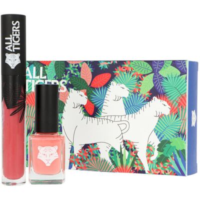 All Tigers Natural & Vegan Lips & Nails, Zestaw kosmetyków, 2 szt. All Tigers Natural & Vegan Lips & Nails, Zestaw kosmetyków, 2 szt.