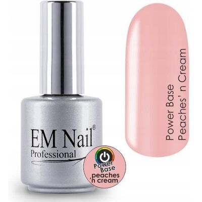 EM Nail, Baza, Power Base Peaches n' cream, 15ml EM Nail, Baza, Power Base Peaches n' cream, 15ml