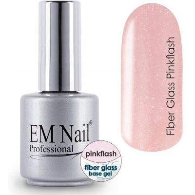 EM Nail, Baza z włóknem szklanym, Pinkflash 15ml EM Nail, Baza z włóknem szklanym, Pinkflash 15ml