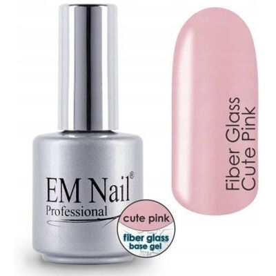 EM Nail, Baza żelowa z włóknem szklanym, Cute Pink EM Nail, Baza żelowa z włóknem szklanym, Cute Pink