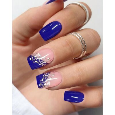 Inny producent Jmeowio Niebieska Francuska Nail Tip Folia Uv Żel Nail Art Naklejki Naklejki Na Paznokcie Selbst Sticking Nail Decoration Inny producent Jmeowio Niebieska Francuska Nail Tip Folia Uv Żel Nail Art Naklejki Naklejki Na Paznokcie Selbst Sticking Nail Decoration