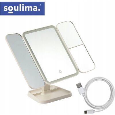 Lusterko Kosmetyczne Rozkładane Led Soulima 26952 Lusterko Kosmetyczne Rozkładane Led Soulima 26952