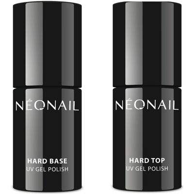 NEONAIL Zestaw Baza Hybrydowa Top Hybrydowy do manicure HARD BASE & HARD TOP SET NEONAIL Zestaw Baza Hybrydowa Top Hybrydowy do manicure HARD BASE & HARD TOP SET
